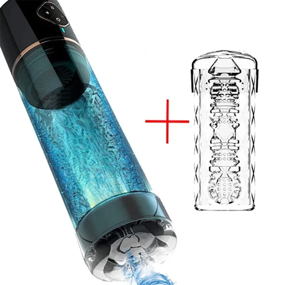 Water Bath Penis Enlargement Vacuum Pump Electric Male Masturbator Cup Penis Delay Training with Spa Sex Machine for Man Toys 18