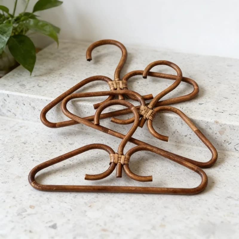 Natural Rattan Hooks Made in Hand, Cabinet Organizer, Clothes rack, Home Decoration Accessories