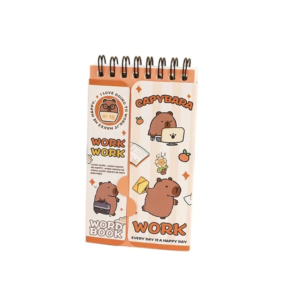 Mini capibara portatile Planner Notebook Cartoon Diario a spirale Blocco note Kawaii Studente Scuola di cancelleria