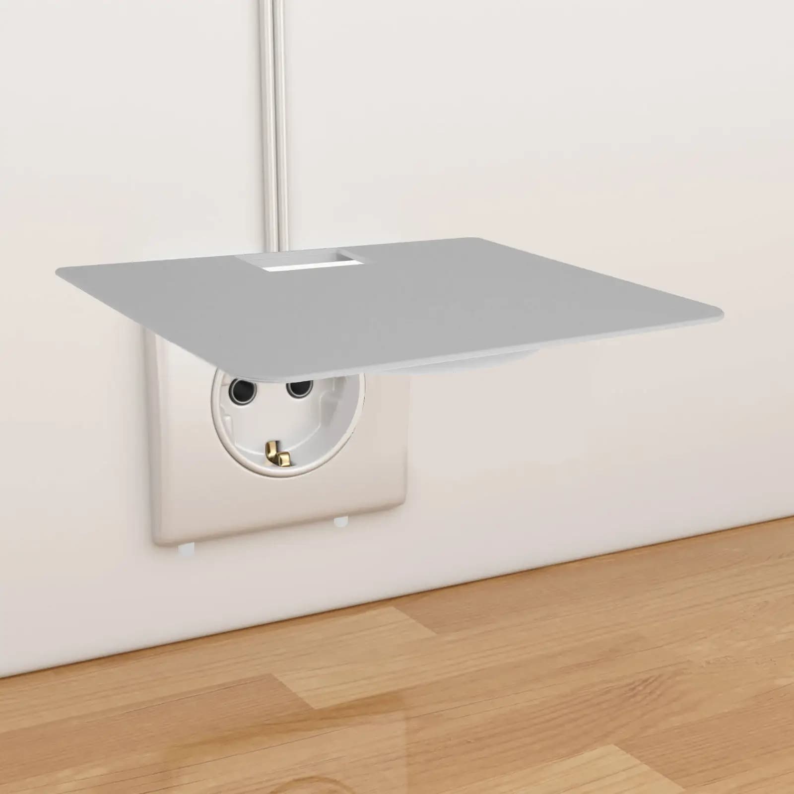 Outlet Shelf Wall Holder Detachable Plastic Over Socket Storage Rack No Drilling Wall Mount Organizer for Router Camera Home