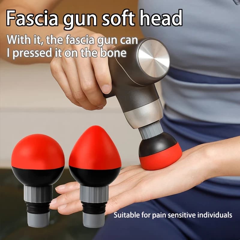 Punta per Massaggio con Pistola Fasciale 12mm-18mm, Accessorio per Pistola Massaggiante, Testina Morbida in Silicone per Sollievo Muscolare Profondo