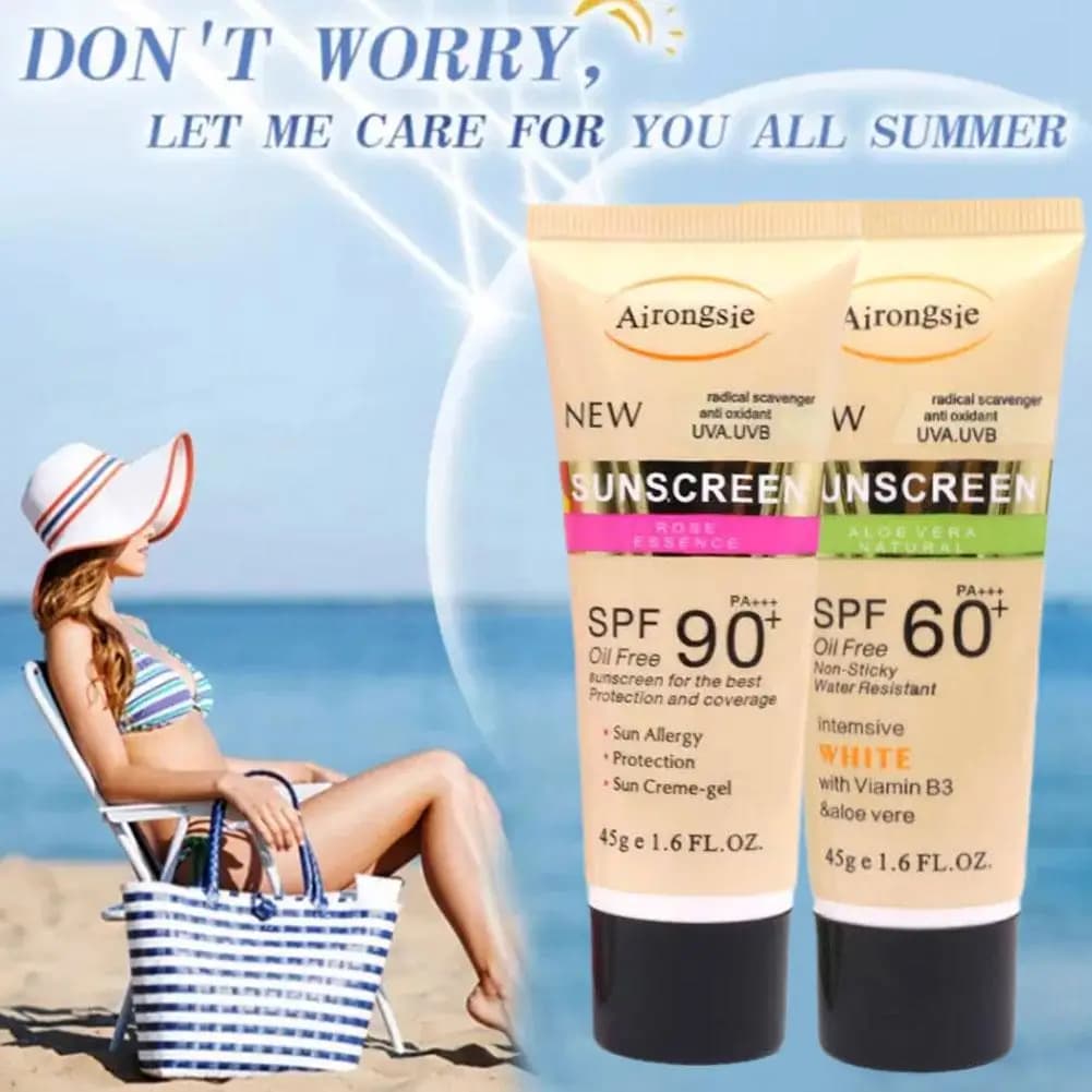 Solar cream SPF 90+ Solar moisturizing lotion without oil for face and body 45g not sticky with vitamins N6G4