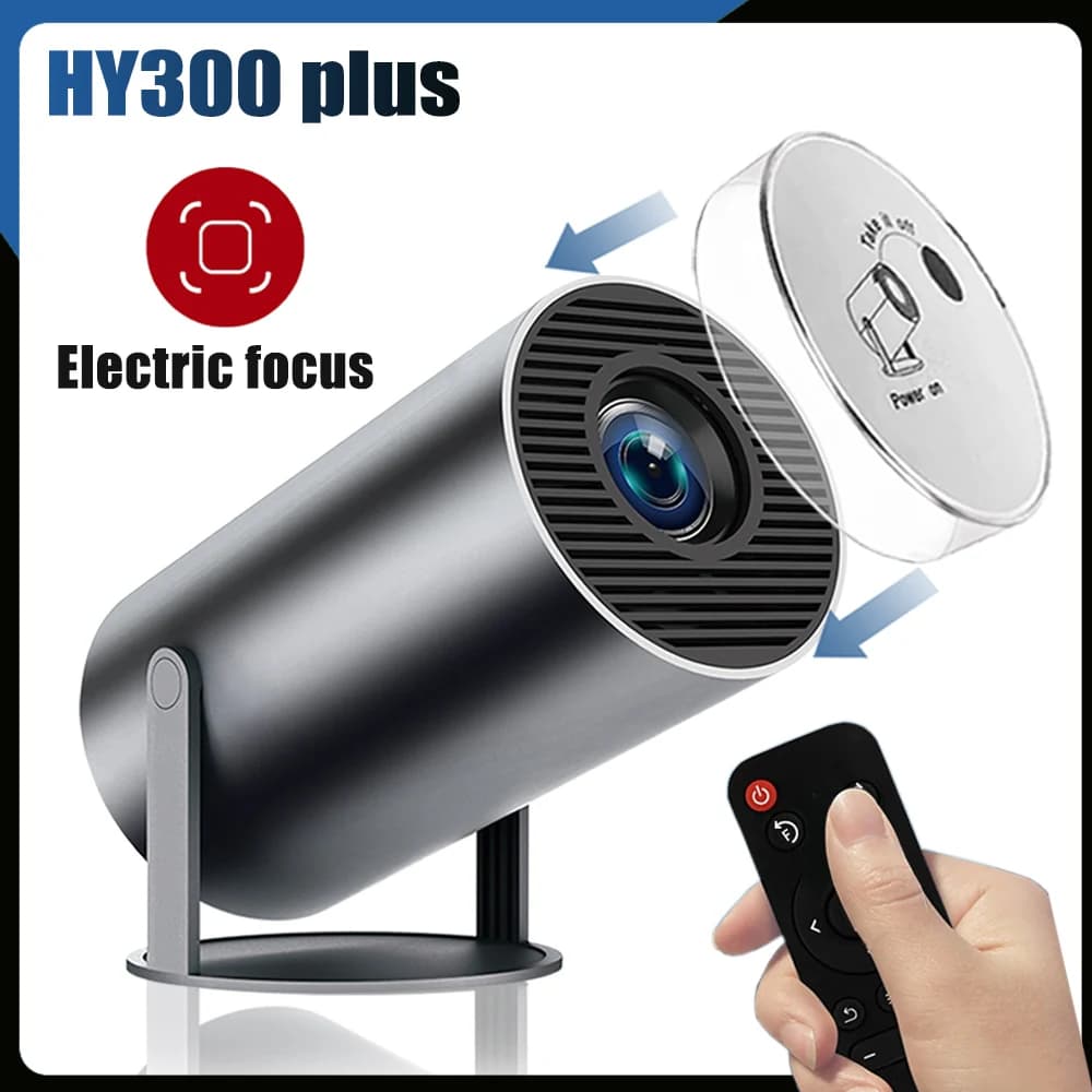 DITONG HY300 Plus Proiettore Android 4K 1280*720P Video Cinema Esterno Portatile Esterno casa hd led Projetor hy300 pro Aggiornato