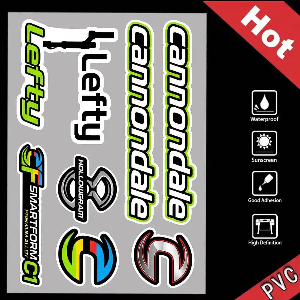 Adesivi Riflettenti Impermeabili Multiuso per Cannondale, Adatti per Auto, Moto, Casco, Frigorifero