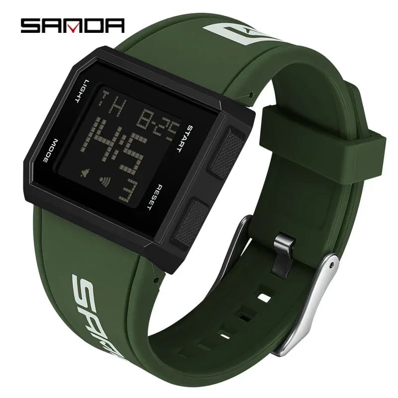 SANDA 9003 orologi da uomo di marca orologio digitale da uomo cronografo Sport braccialetto elettronico impermeabile orologio da polso da uomo sveglia