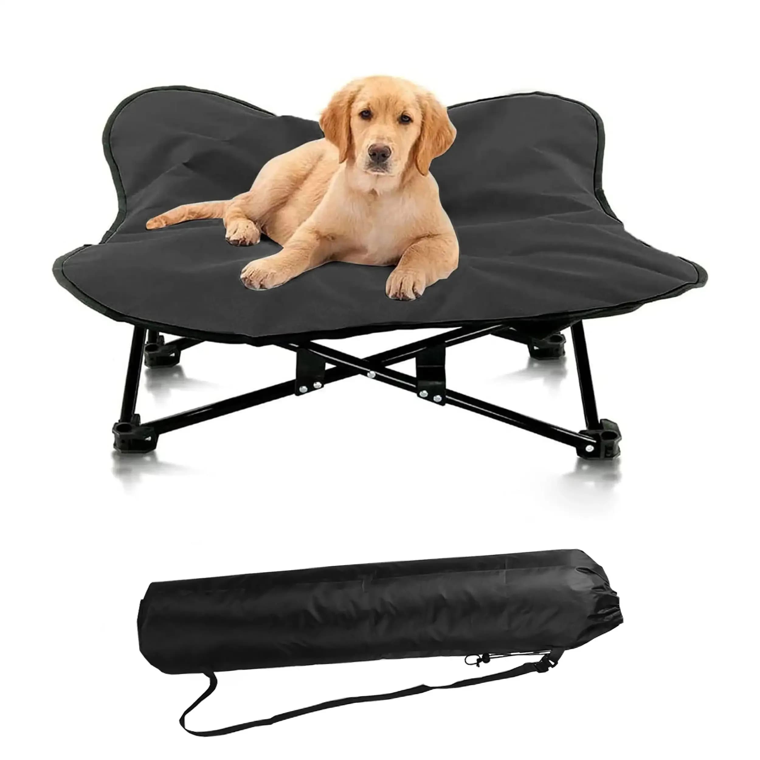 Letto per cani portatile elevato adatto per uso interno ed esterno Viaggi e campeggio Un letto pieghevole per animali domestici con funzioni multiple