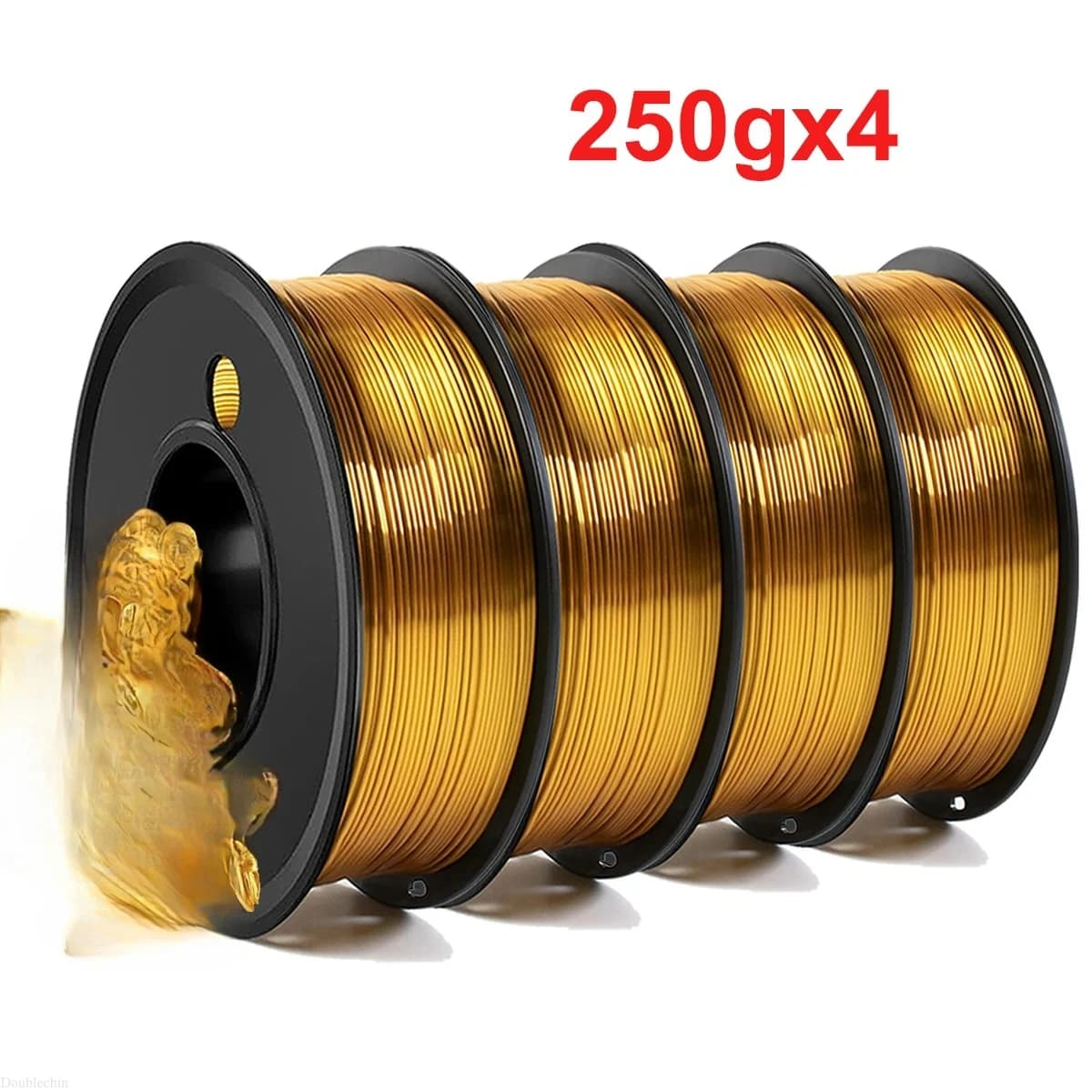 250gx4 3D Printer Filament PLA Silk Gold 1.75mm 250g 500g 1Kg 3D Printer Material PLA Gold Silk Filament Wire Vacuum Packaging