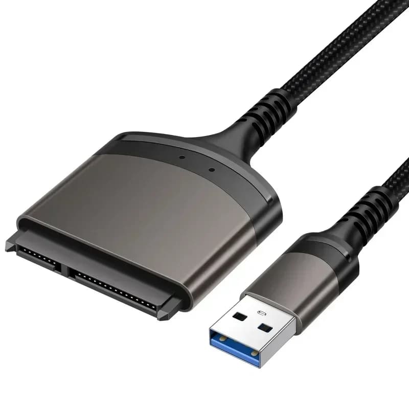 Cavo USB 3.0/Tipo C a SATA 7+15 a 22 pin, adattatore SSD HDD per disco rigido esterno per Windows 7/8/10 Supporta la trasmissione dati da 6 Gbps