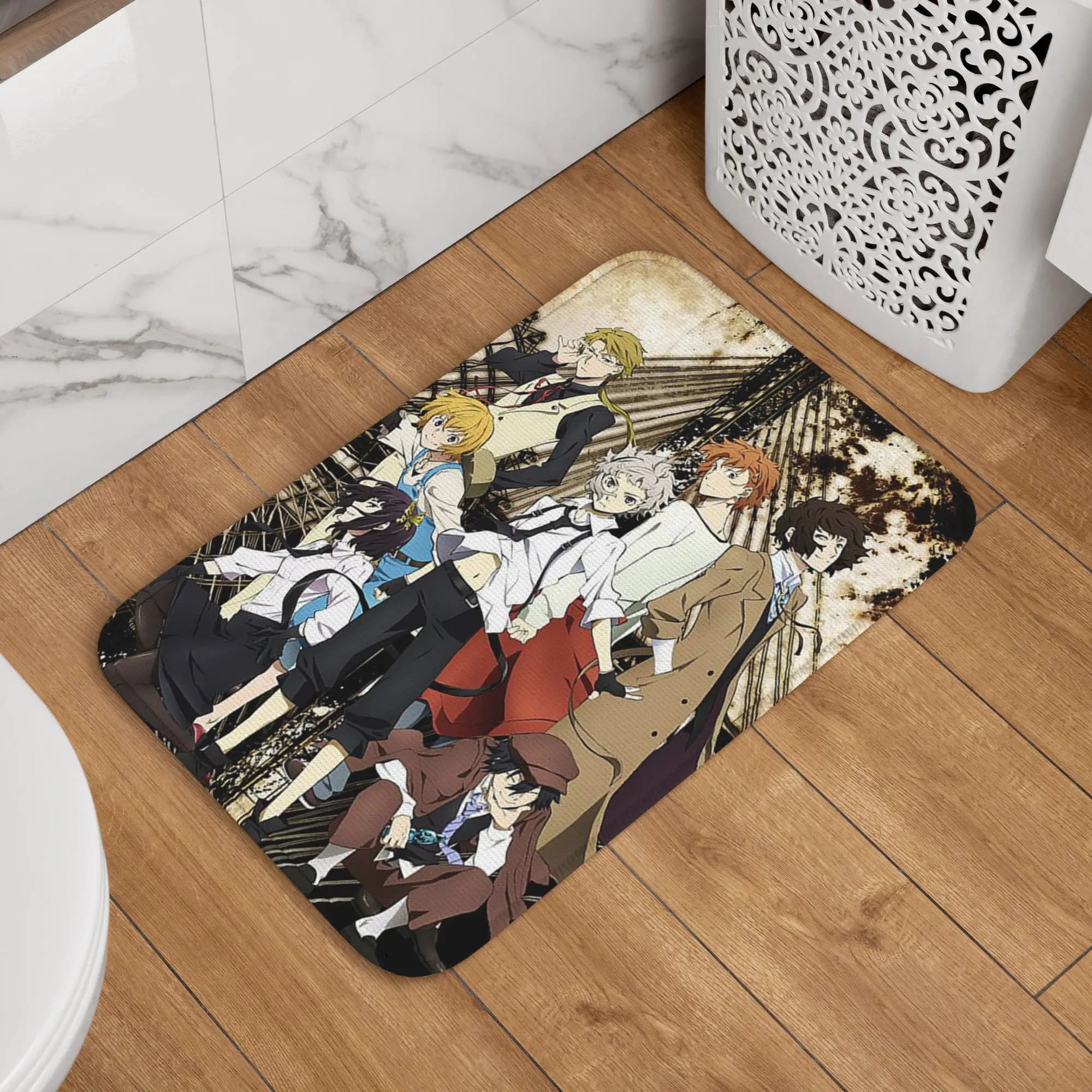 Tappetino per la casa Bungou Stray Dogs Anime Dazai Osamu, tappeto per cucina, ingresso, soggiorno, tappetini per il pavimento