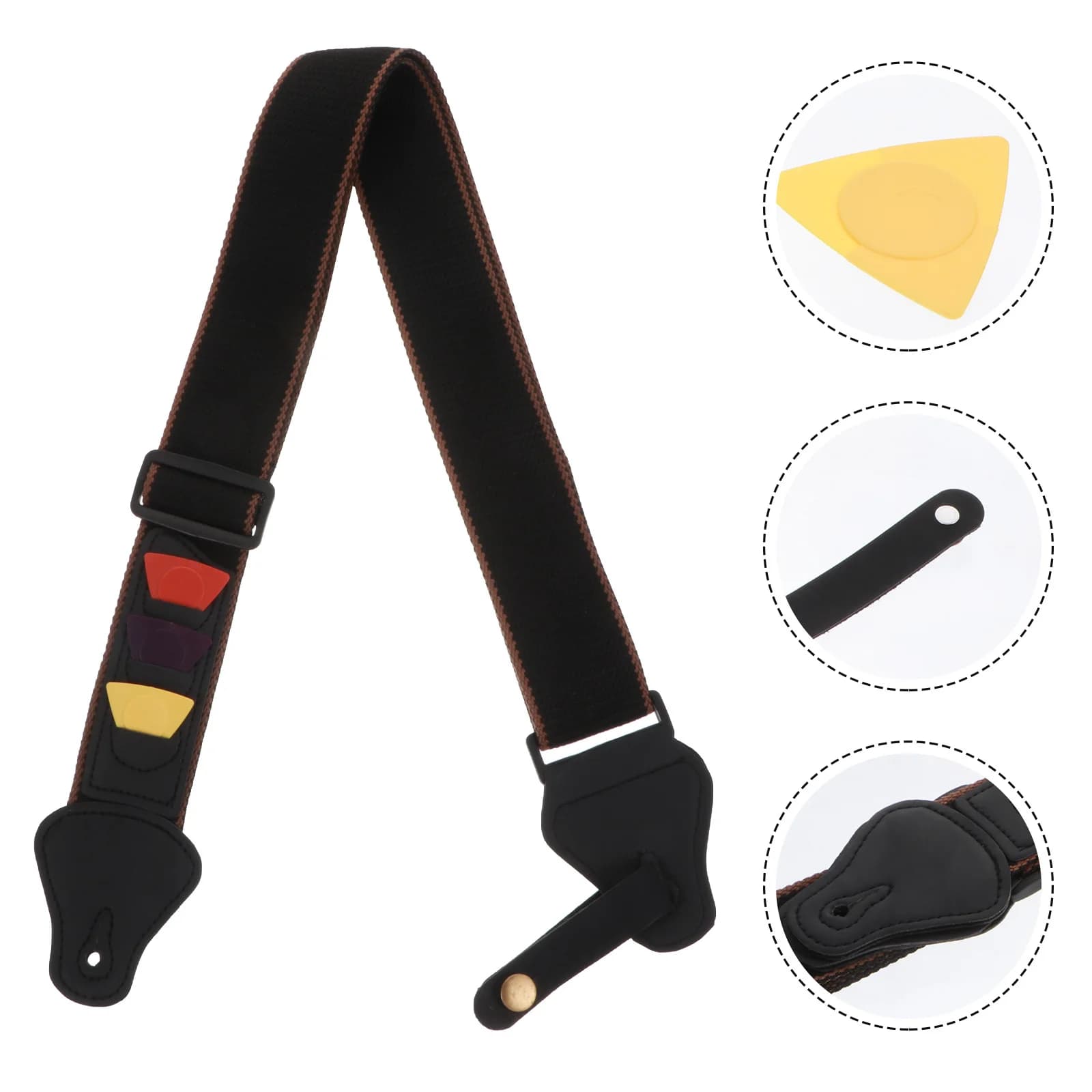 1 set set di tracolle per chitarra plettro universale inseribile elegante semplice e durevole accessorio di moda per basso elettrico folk