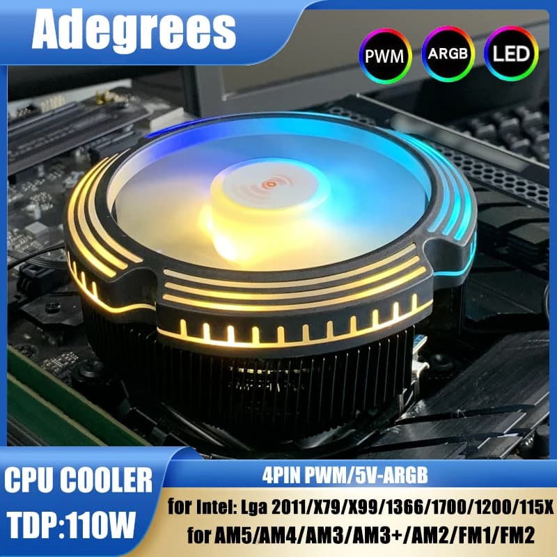 X99 CPU Air Cooler ARGB PC Processore Ventola del radiatore per Intel 775 2011 1700 1200 1150 1155 1156 1366 X79 AM3 AM4 AM5 Ventilatore