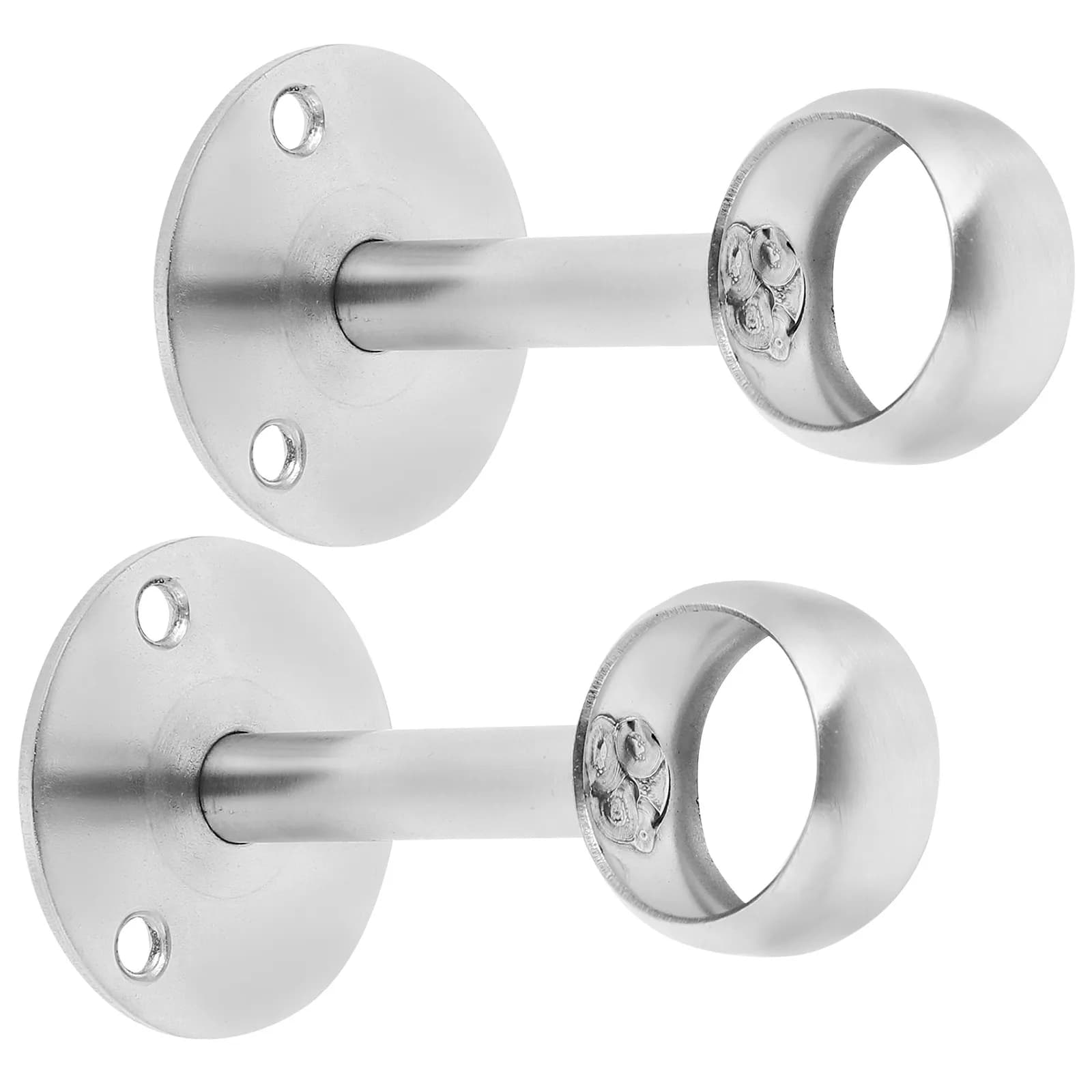 Supporto per asta per tende in acciaio inossidabile resistente all'usura, 2 pezzi, diametro 25 mm, supporto per montaggio a parete, per doccia, bagno, cucina, armadio