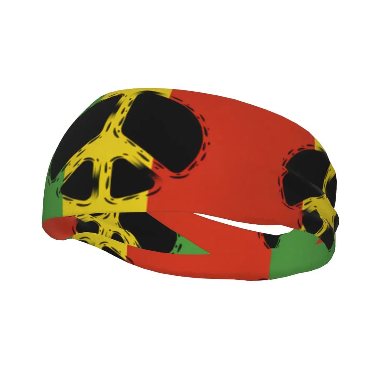 Fascia sportiva Bandiera Rasta con sfondo simbolo della pace Corsa Fitness Fascia assorbente Ciclismo Jog Benda per capelli