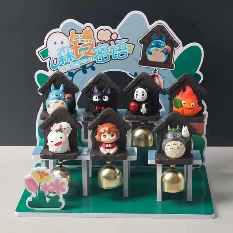 Hot Blind Box Magnetic Wind Chime Refrigerator Magnet Hayao Miyazaki Studio Trendy Collectible Anime Peripheral Gifts