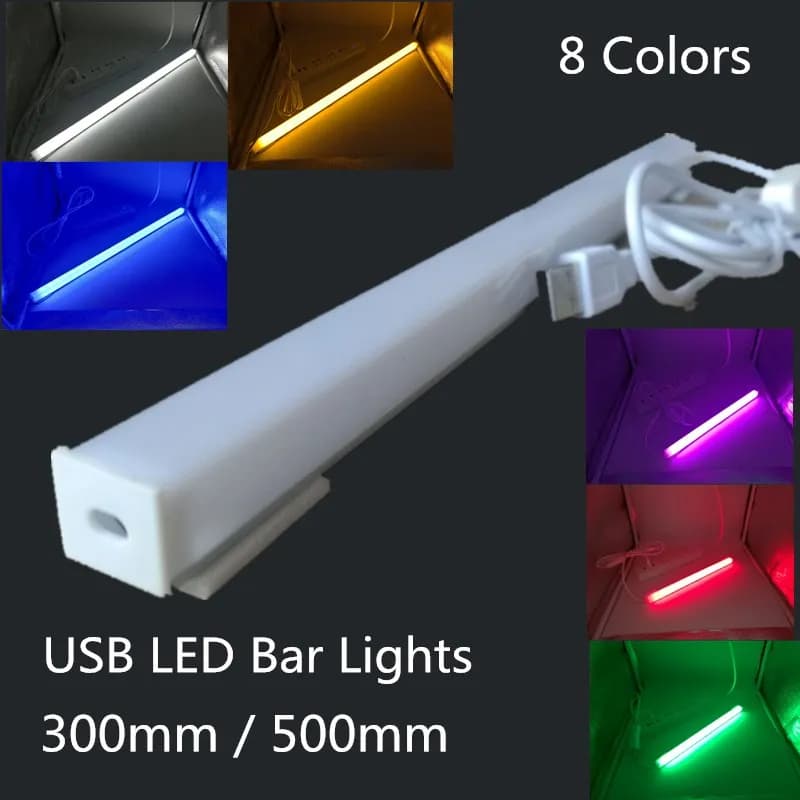 Luci a barra a LED USB 2835 Tubo a striscia rigida a LED con guscio in alluminio a U Alluminio da cucina per illuminazione sotto l'armadio Tavolo da lettura per scrivania