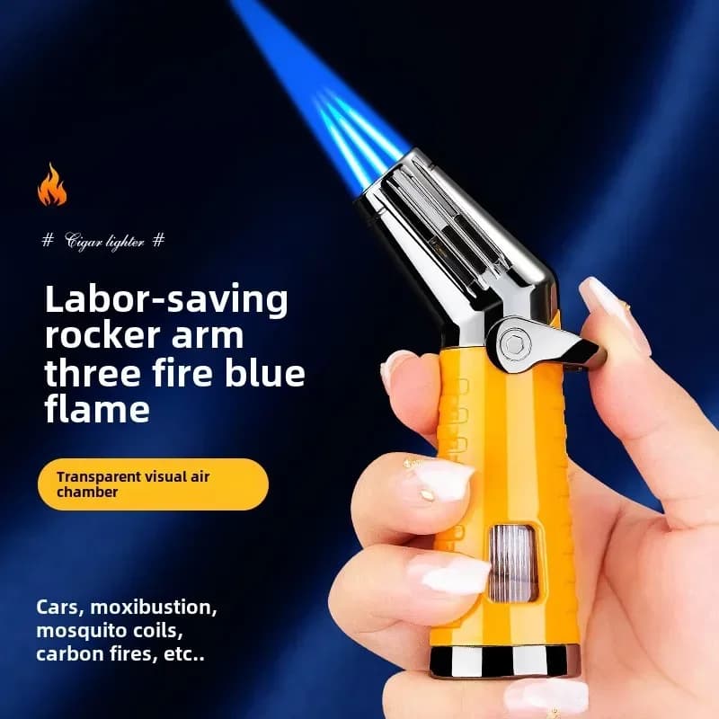New Torch Fire Jet High Firepower Windproof Spray Gun Lighter Kitchen Cooking Gas Lighter Smoking Accessories Gift for Men