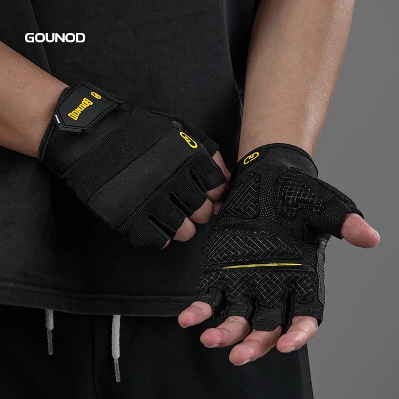 Sports fitness half finger gloves, thickened, non-slip, wear-resistant, sports paramedics, lifting equipment, handshade