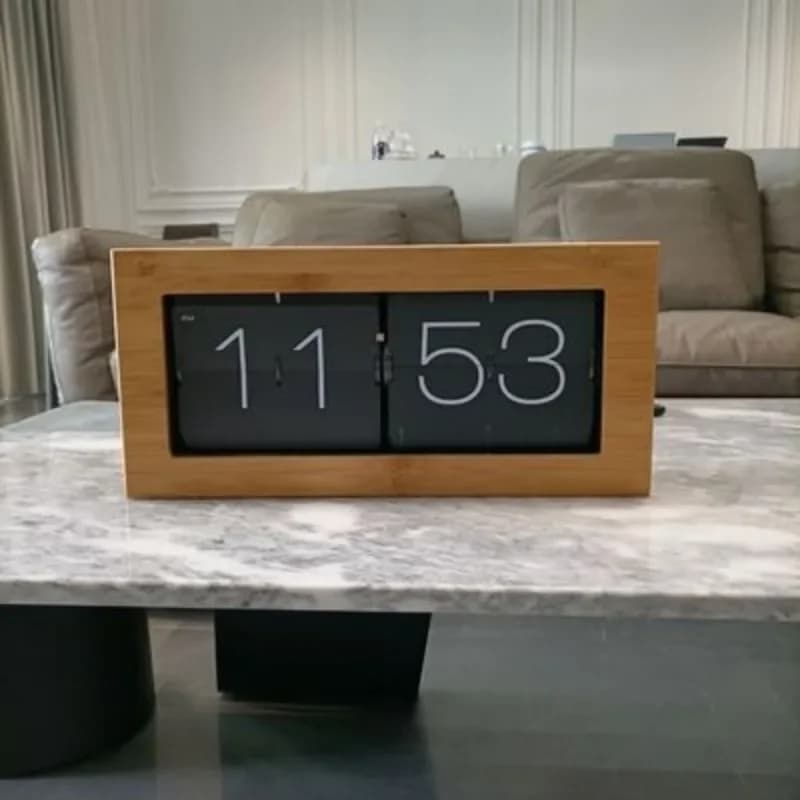 Orologio da Tavolo Meccanico Vintage con Cambio Pagina Automatico, per Arredamento Casa e Ufficio, Grande Orologio da Parete Semplice