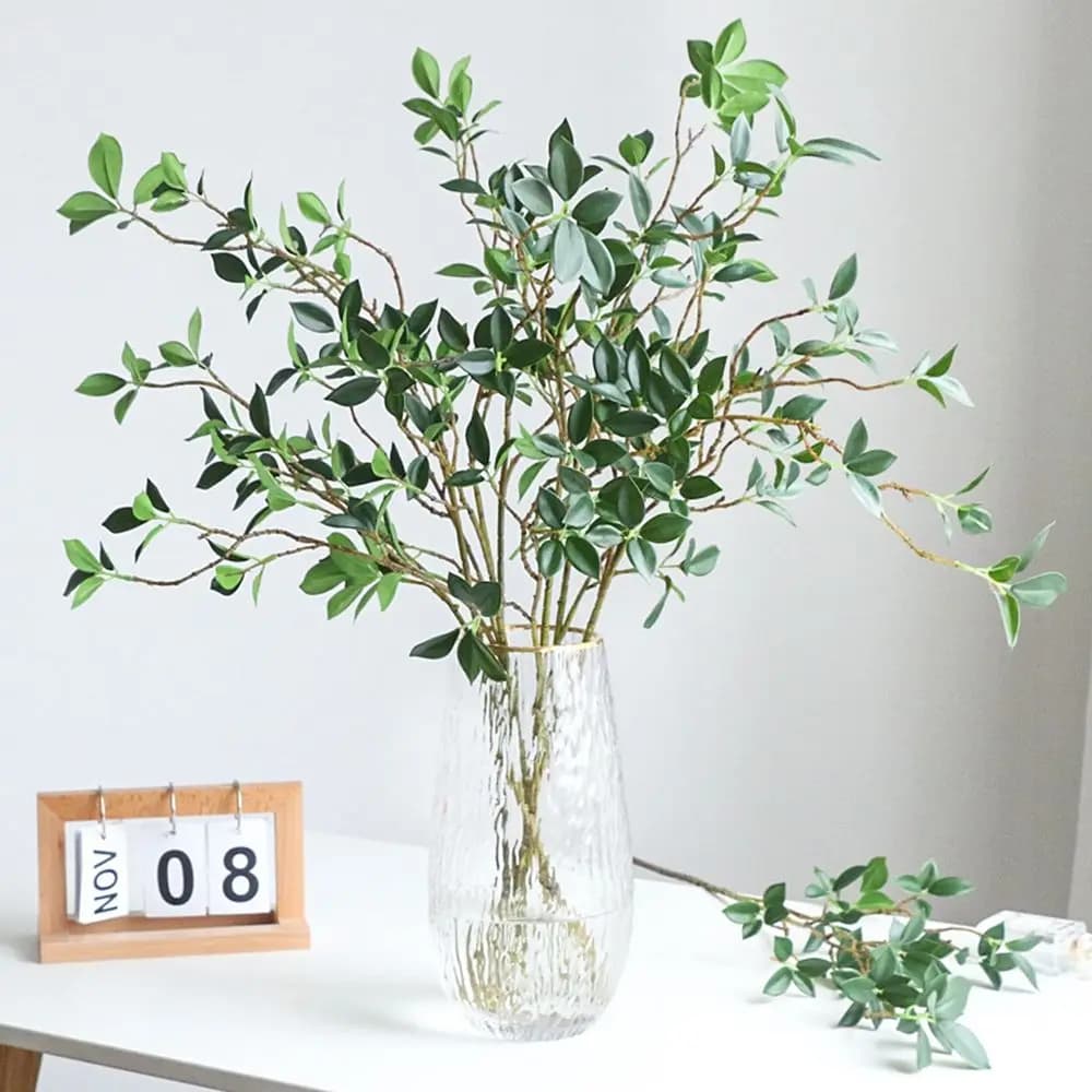 Piante decorative per decorazioni di nozze Ramo lungo Home Office Piante artificiali Rami artificiali Decorazioni per la casa Ramo di albero di Ficus