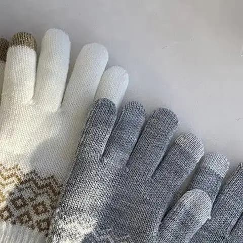 Winter Warm Knitted Gloves Mobile Phone Touch Screen Knitted Gloves Winter Thick Warm Cycling Riding Adult Gloves For Men Women