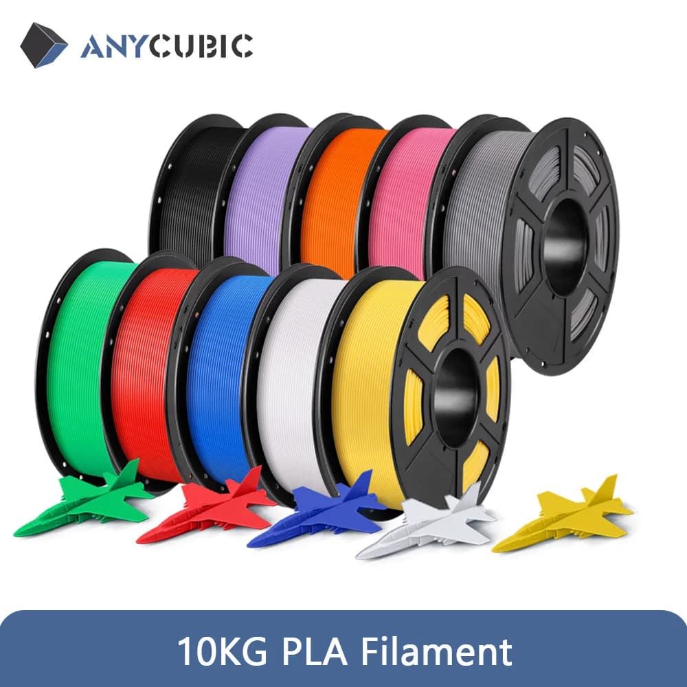 10 kg/lot ANYCUBIC 1.75mm Plastic PLA Filament For FDM 3D Printer Consumption 3D Printing Material For Kobra 2 Neo Max
