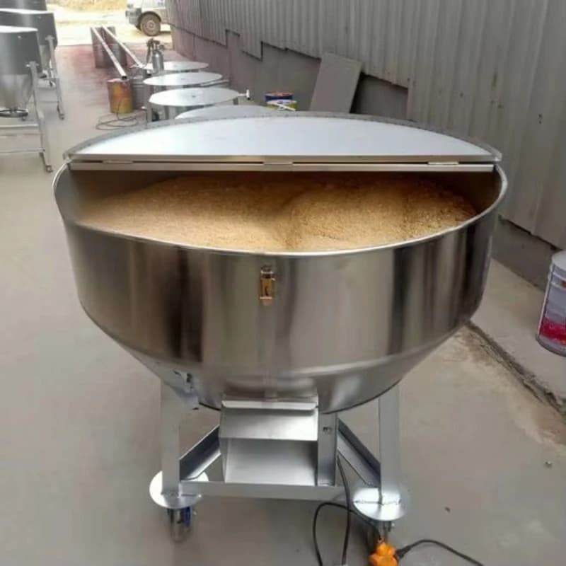 Miscelatore Multifunzionale a Superficie Piatta per Allevamento di Semi e Bestiame, Frullatore per Grani Secchi e Umidi in Acciaio Inossidabile