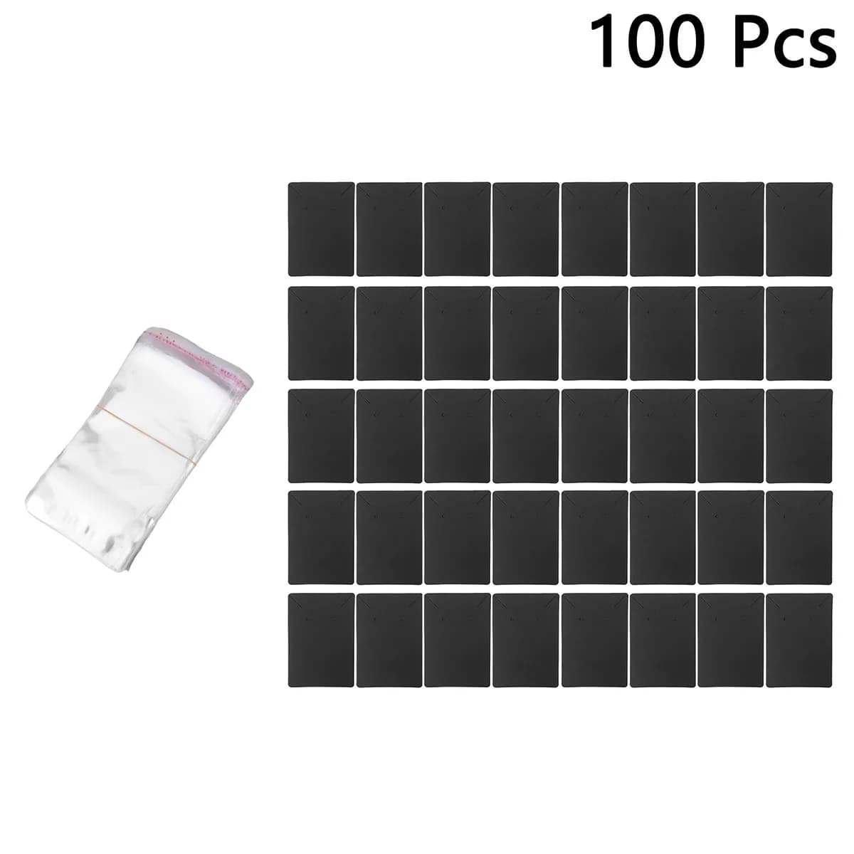 50Pcs Paper Earring Display Cards Kraft Paper Jewelry Holder Solid Flat Surface Pre-Cut Holes for Ear Studs Earrings Necklaces