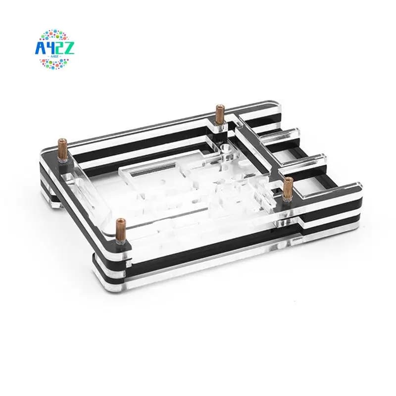 A42Z-For Raspberry Pi 5 Acrylic Shell Supports Installation Heat Sinks And Fan For Rpi 5 Accessories