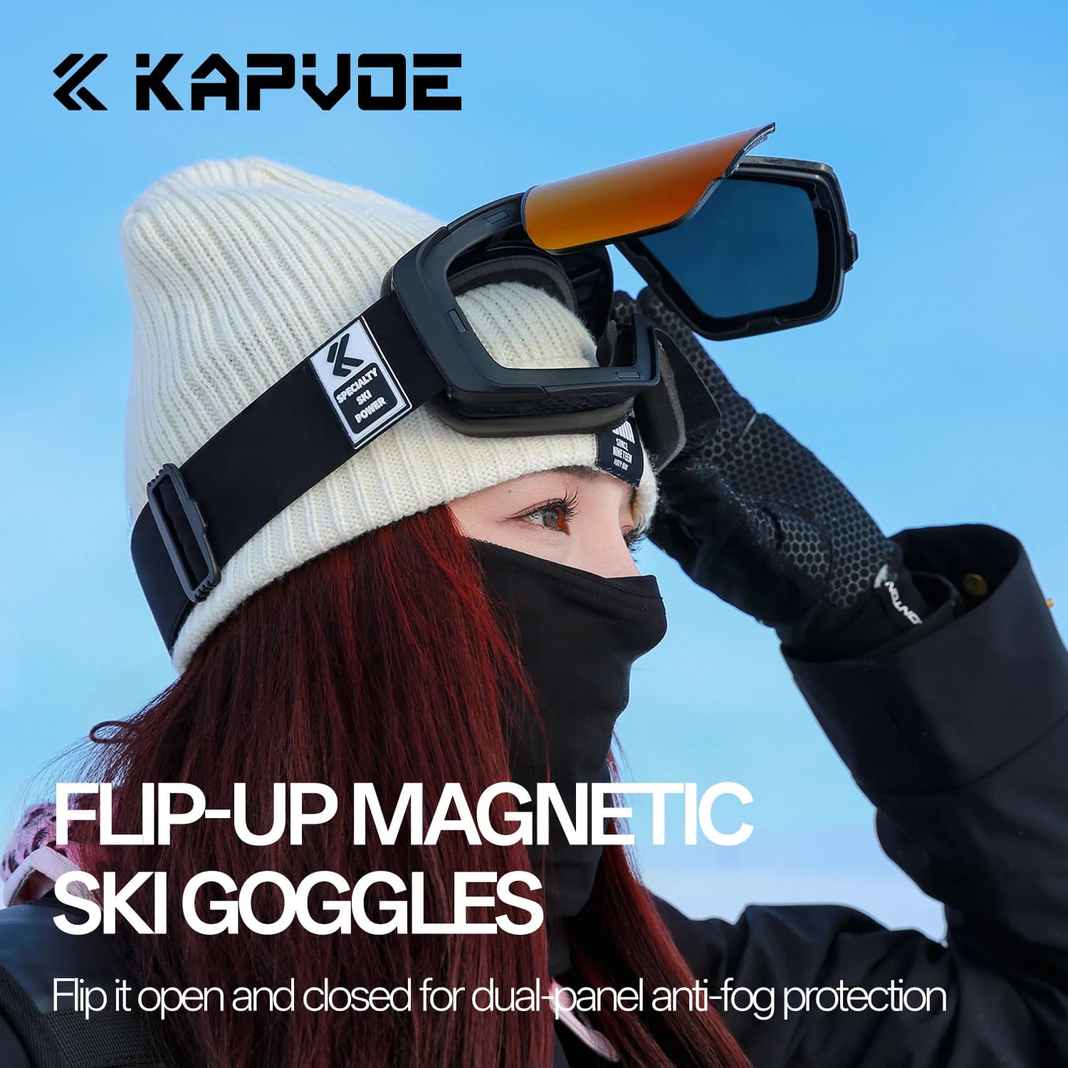 Occhiali da Sci Magnetici Ribaltabili ad Alte Prestazioni, Leggeri e Antiappannamento, Innovativi in Offerta