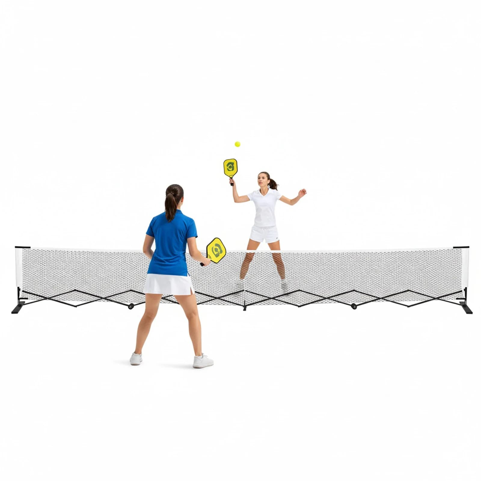 Rete Leggera per Pickleball da 22 Piedi, Set Completo con Robusta Struttura in Metallo, Montaggio Facile e Borsa per il Trasporto, Ideale per Allenamento e Partite
