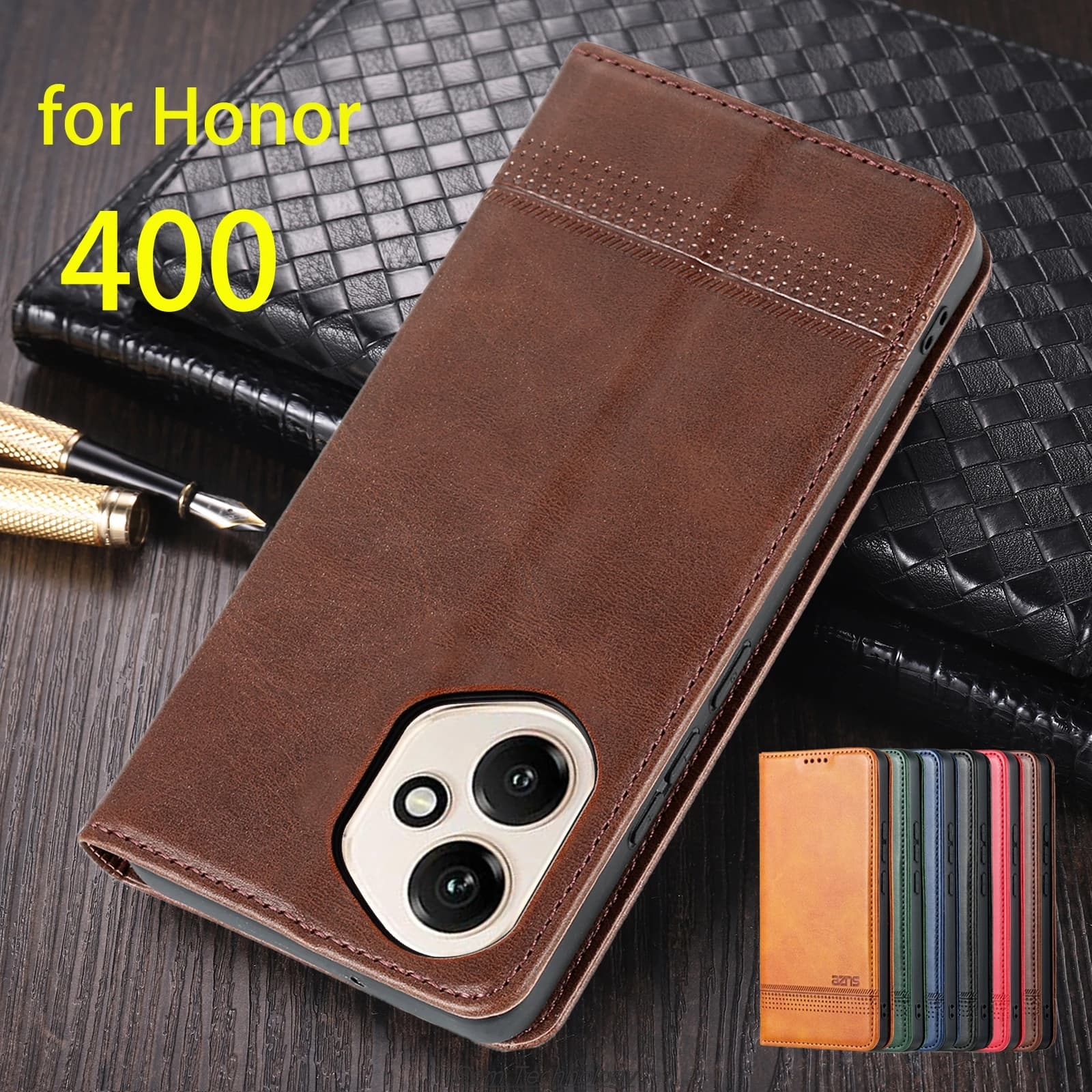 Magnetic adsorption leather case for Huawei Honor 400 Global DNY-NX9 Flip Cover 6.55 inch Capa Fundas Coque