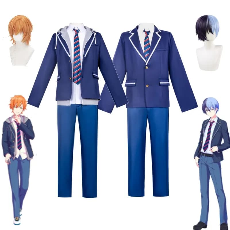 Aoyagi Toya Shinonome Akito Kamiyama High uniform male cosplay costume, men's jacket and pants set, for Halloween parties