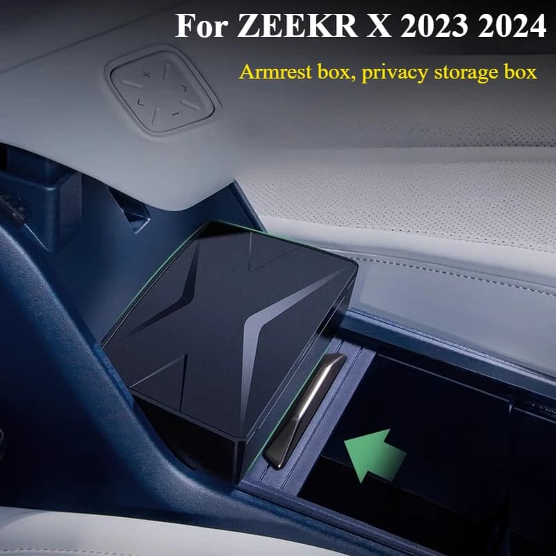 Per ZEEKR X 2023 2024 Console centrale Bracciolo Scatola di immagazzinaggio nascosta Accessori per la modifica dello styling interno