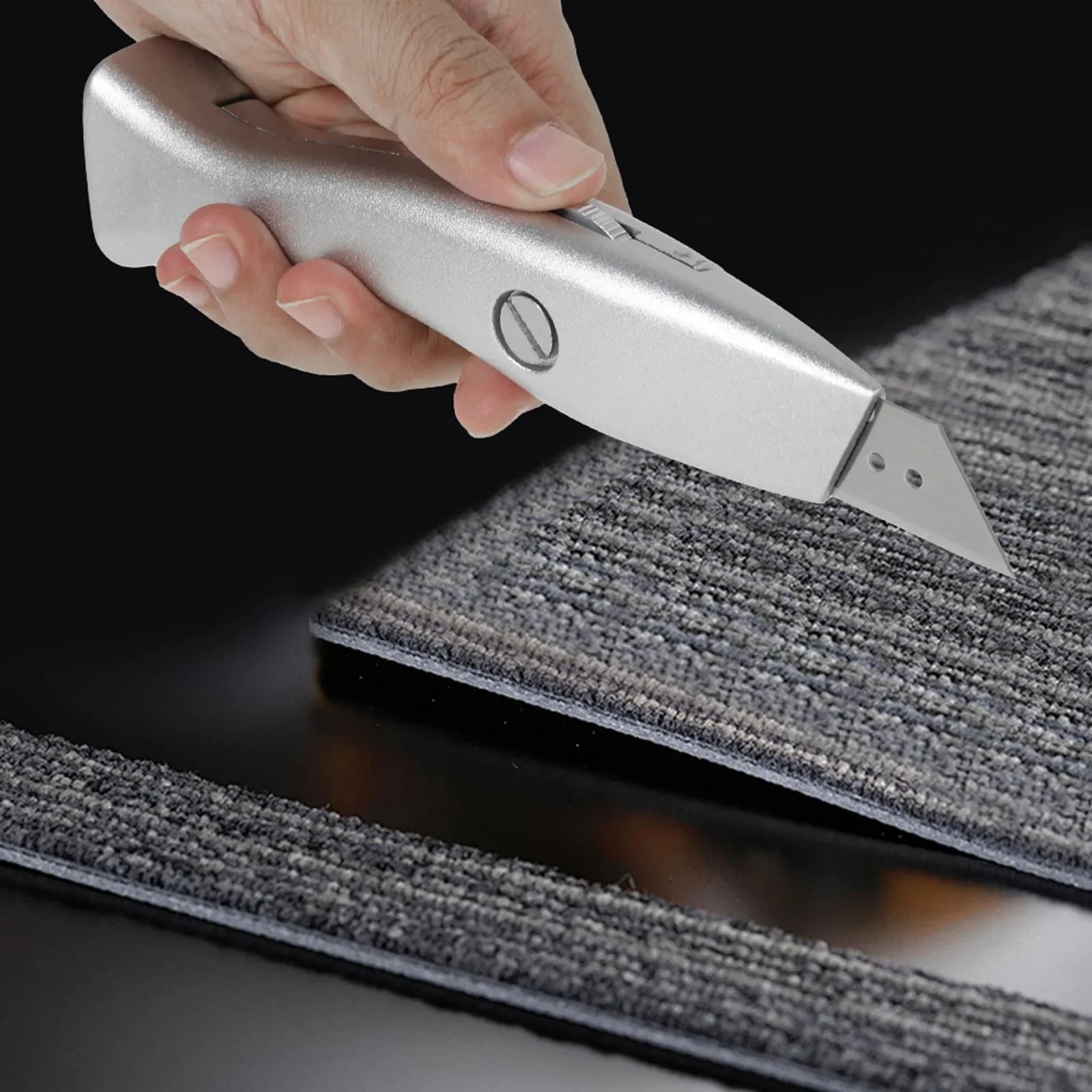 Carpet Knife Set Utility Knife with Blade Replacement Heavy Duty Carpet Cutter Alloy Cutting Tool for Cardboard, Carpet, Plastic