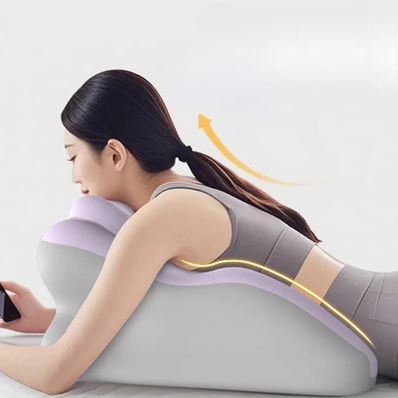 Cuscino per il Collo in Memory Foam, Cuscino per il Riposo a Letto, Supporto Lombare, Cuscino per Lettura e Telefono, Poggiatesta per Dormire