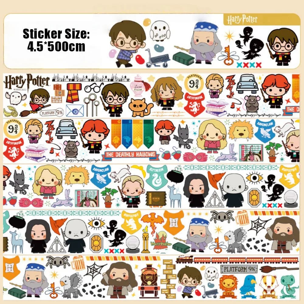 Genuine Harry Potter Washi Tape Sticker Roll 45mm x 5m Wizarding World Journal Scrapbook Planner Notebook Decoration