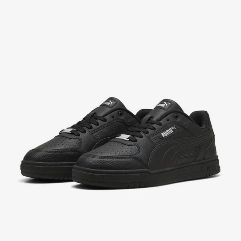 Puma genuine 37 new men's and women's black low cut simple retro casual board shoes 404490-02