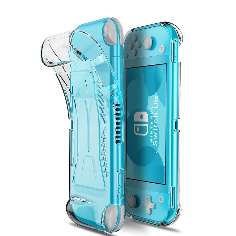 Custodia Trasparente per Switch Lite, Protezione Antiurto, Antigraffio, Antiscivolo, Semi-Avvolgente in TPU Morbido, Effetto Cristallo