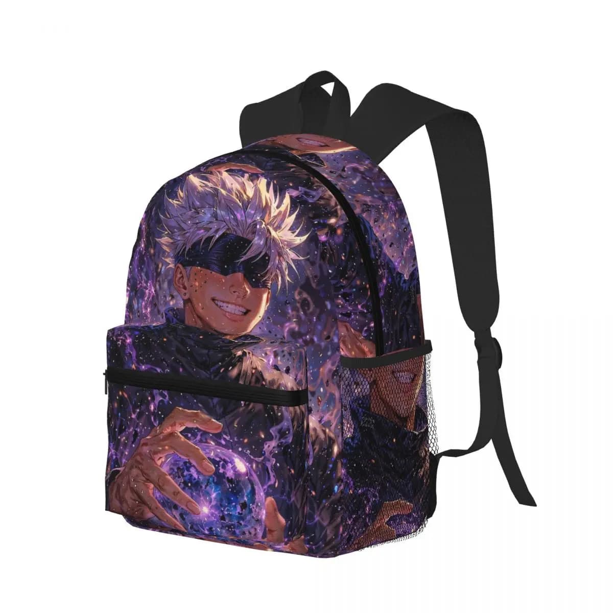Jujutsu Kaisen Satoru Gojo Zaino per studenti Borsa da scuola Zaino da viaggio per escursionismo per uomo Donna Borse a tracolla Bookbag