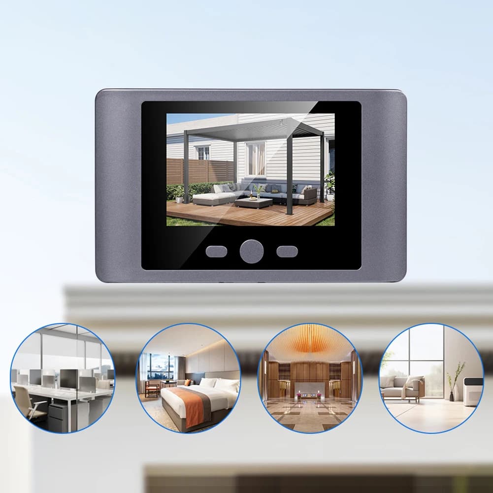 Mini Peephole Smart Wireless Door Viewer Camera PIR Motion Detection Front Door Peephole Camera IR Night Vision 2.8 Inch 2000mAh