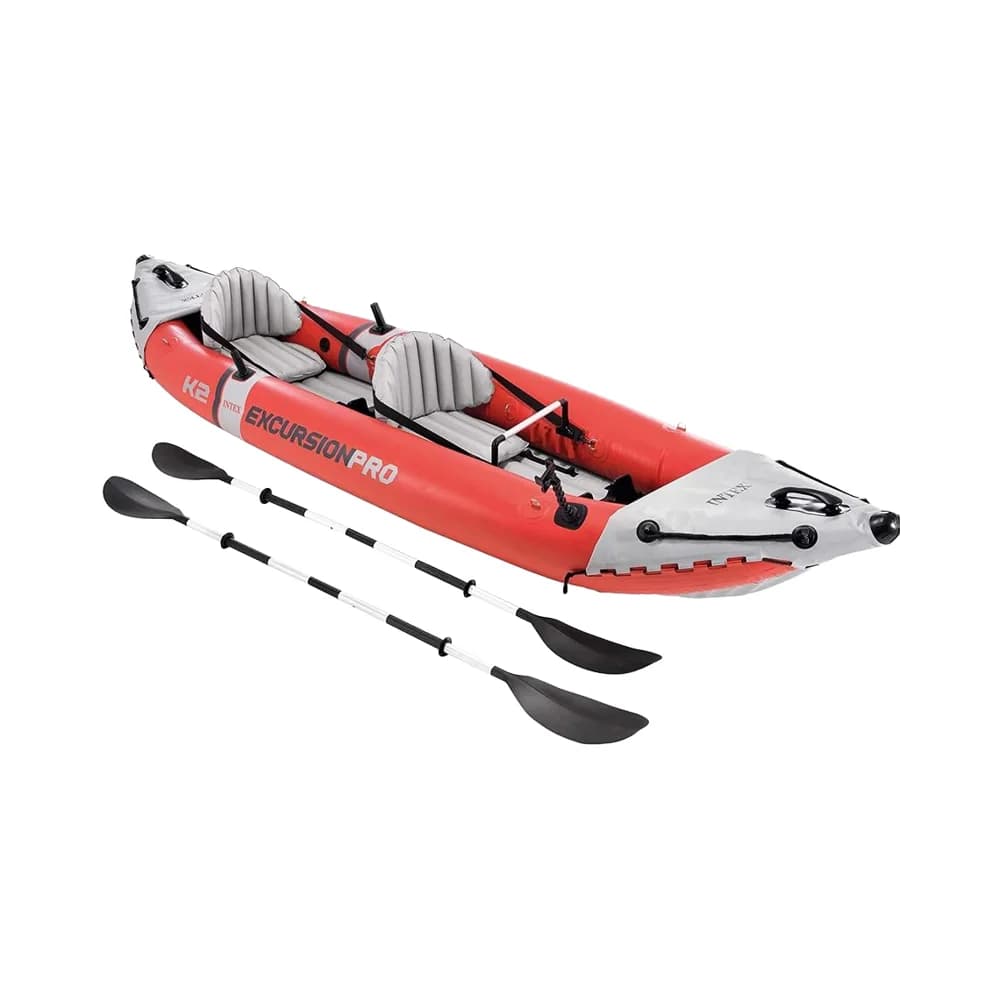 Intex 68309 Excursion Pro 4m Kayak gonfiabile Attività acquatiche all'aperto Comodo accessorio Pompa a pale Scafo in PVC per 2 persone