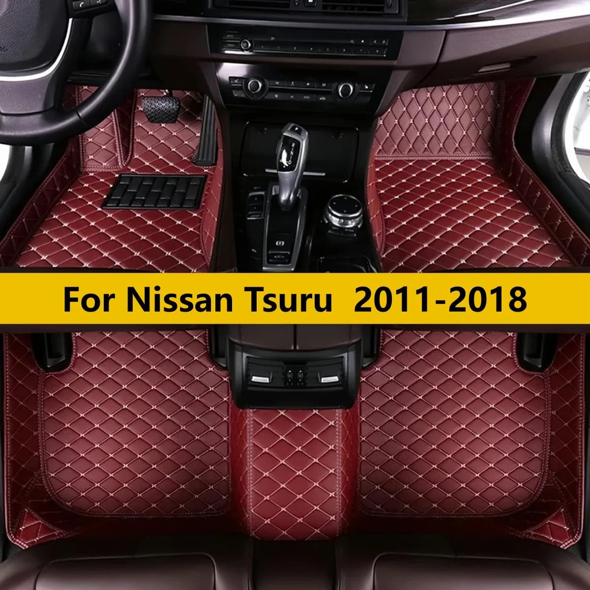 Car mats for Nissan nissan tsuru 2004 1990-2017 Car accessories Leather waterproof anti slip cap