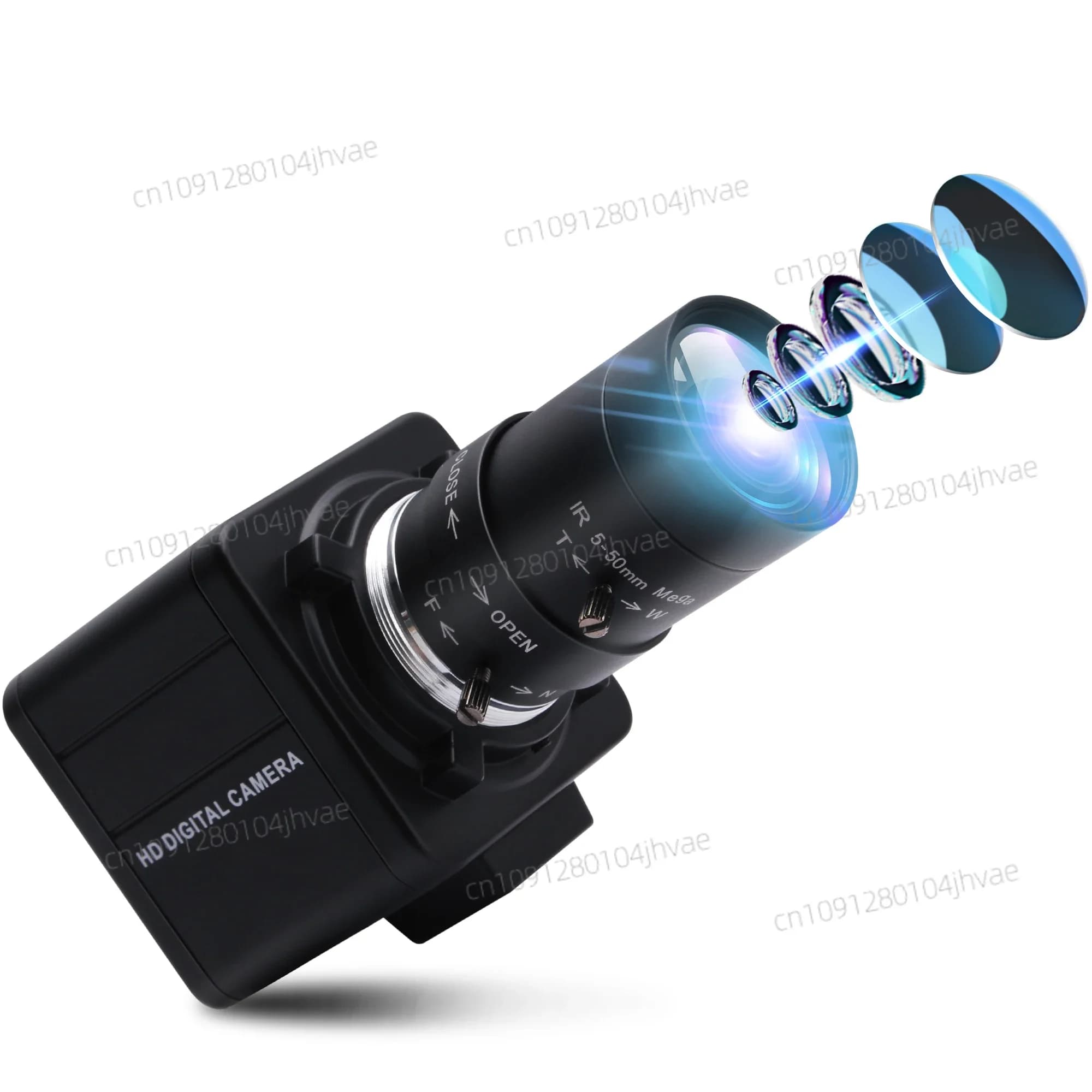 NEW ELP 1280*720 MJPEG 30 Fps USB Webcam CMOS OV9712 Mini Box Aluminum USB housing with CS 5-50mm connection Manual varifocal lens