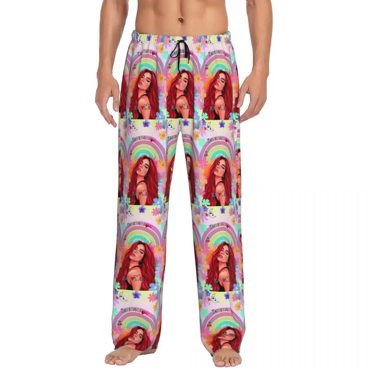 Pantaloni da pigiama Singer Karol G stampati personalizzati Pantaloni da notte da uomo con tasche