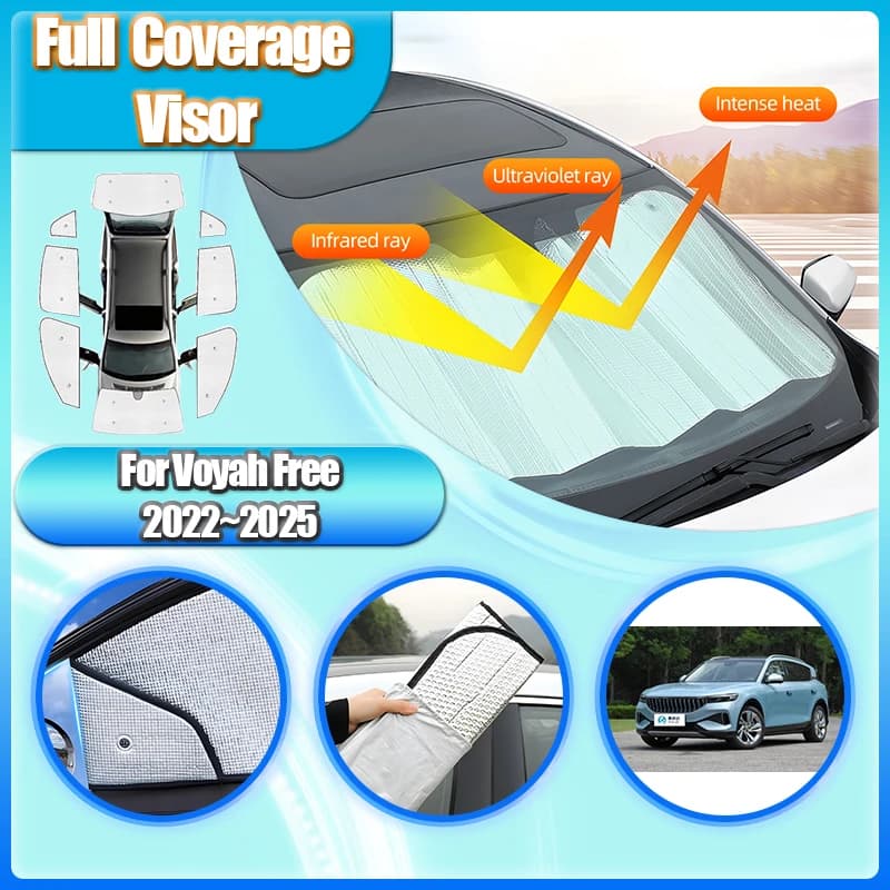 For Voyah Free accessories Rabdan One 2022~2025 Sunshade Custom-Fit Window Solar Protection Sun visor Anti-UV Car accessories