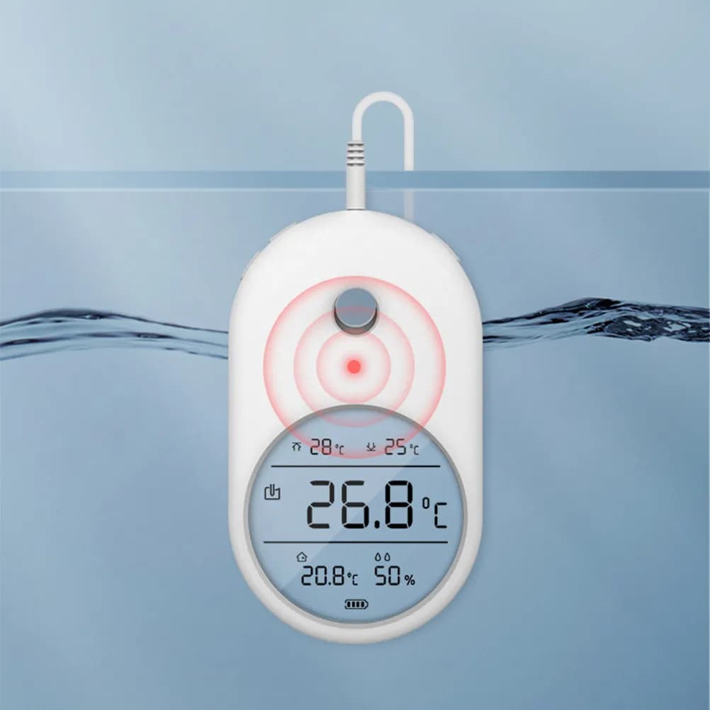 Termometro per Acquario in ABS con Display Digitale, Misuratore Elettronico di Temperatura dell'Acqua Sommergibile per Vasche dei Pesci