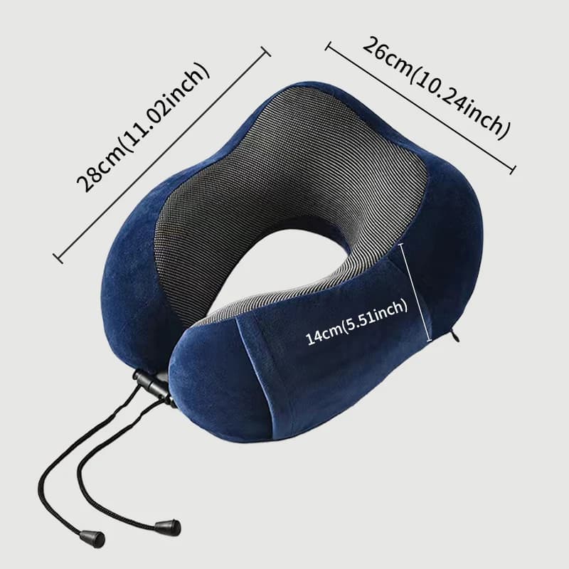 Cuscino da Viaggio a Lento Ritorno a Forma di U, Morbido Cuscino Cervicale in Memory Foam per Aereo