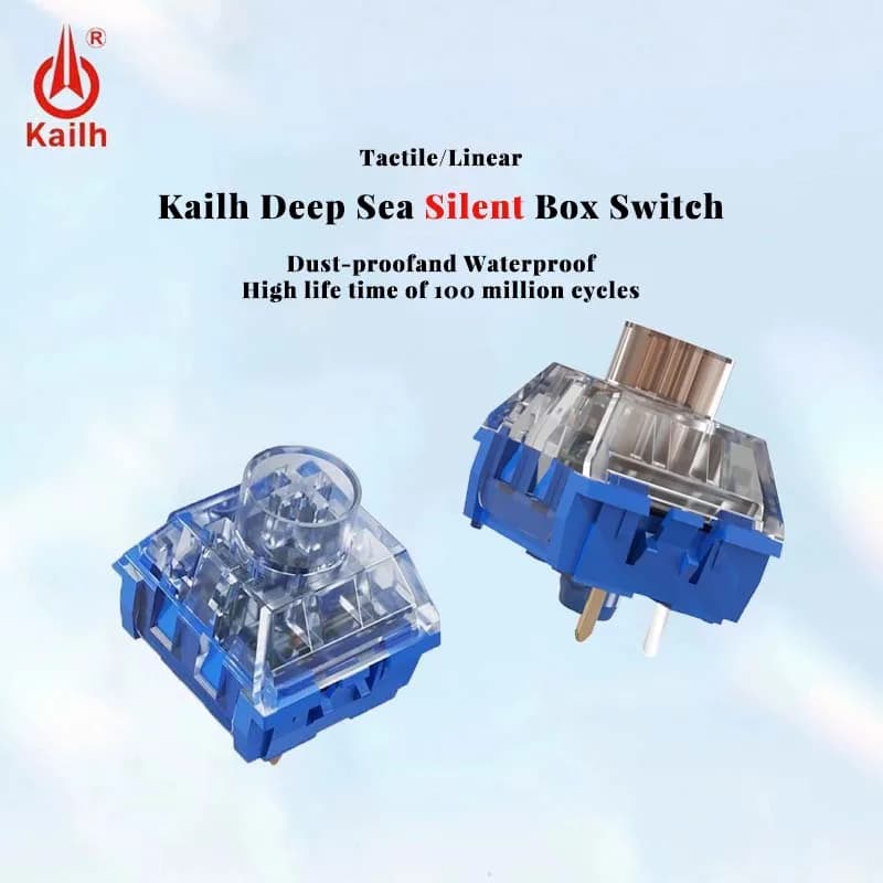 Kailh Deep Sea Whale Interruttori silenziosi Interruttore tastiera Lonely Island Pro Interruttori tastiera meccanica tattili lineari 60g 45g RGB