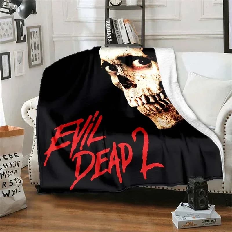 Supernatural Horror Movie Evil Dead Square print Blanket Soft Cozy Bed Blanket , for family outdoor picnic trips warm gift