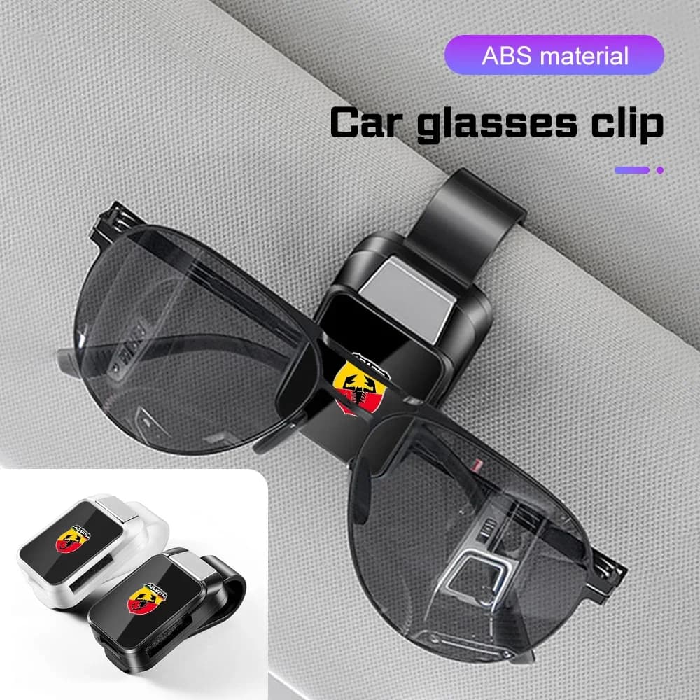 Multi Functional Car Glasses Clip Suitable for Abarth 500 595 500e 124 Spider 124 GT Punto Grande Punto Sun Visor Accessory